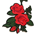 Miniatyrbillede 4 af 5: 3 stk. Broderet Stryge-på-lappe Sy-på-mærke Rose Blomst Form