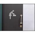 Miniatyrbild 3 av 4: 2 st Rostfritt Stål Toalettdörrskylt Moder-Barn Toalett Identifieringsskylt Toalett Identifieringsskylt