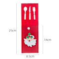Miniatyrbillede 2 af 5: Sæt med 4 Julebestikposer - Rektangulært Filt Design, Køkkenbestikholder, Julebestikposer, Hjemmebord