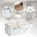 Miniatyrbild 5 av 5: Servettbox, Rektangulär PU Läder Servetthållare för Hem/Kontor/Bil Dekor 25x13,3x9,6 cm - Phnom Penh Ma