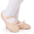 Miniatyrbild 3 av 5: Balettskor Läder Ballerinaskor Full Sole Dansskor för Flickor Småbarn Kvinnor