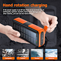 Pikkukuva 2 / 5: Aurinkoenergia Power Bank 30000mAh, Aurinkopaneelilaturi 【Type C ja Micro USB