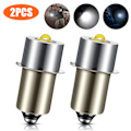 Miniatyrbillede 1 af 5: 2 stk. P13.5S DC6V-24V LED Opgraderingspærer Hvide Maglite Celle Lommelygter 6500K 3W{EE}
