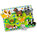 Pikkukuva 4 / 8: Melissa & Doug Lemmikit Puinen Paksu Palapeli (8 kpl)