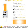 Miniatyrbild 2 av 5: G4 LED 3W 12V AC/DC Ljuslampor, G4 3W LED 30W Motsvarande Halogenlampa, 300LM, Varmvit 2700K, Ej Dimbar, 5-pack