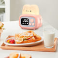 Miniatyrbillede 7 af 7: Lille Timer-Ur-Brødrister Lampe, Sød Natlampe med Tidshåndteringsværktøj og Bordur-Alarm Digital Timer til Børn, ABS+PC Børnelampe