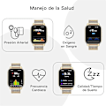 Miniatyrbillede 4 af 5: Smartwatch til kvinder som julegave, Opkald/Blodtryk/100+ Sportsgrene Smartwatch til kvinder, Åndedrætsfrekvens, Puls, Iltmætning, Søvn silver