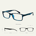 Miniatyrbillede 2 af 5: Company Blue Tortoiseshell Læsebriller Value Pack 4-Pak Designer Style Mænd Kvinder RRRR92-3 +3.50 Blå Tortoise Blå Tortoise Blå Tortoiseshell Blue Tortoiseshell +3.50 Magnification