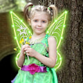 Miniatyrbild 5 av 7: Glittrande älvvingar för vuxna, LED-diadem för karnevaler och temafester Stjärngrön{sl} Star green Star green