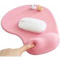 Miniatyrbillede 2 af 5: Kontormusmåtte med Gel-Håndledsstøtte - Ergonomisk Gaming Desktop Musmåtte Håndledsstøtte - Design Gamepad Måtte Gummibund til Laptop Computer (01Pink)