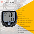Miniatyrbillede 2 af 5: Multifunktionelt trådløst cykel speedometer vandtæt cykelcomputer med LCD