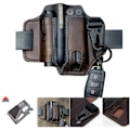 Miniatyrbild 2 av 5: Multifunktionell Bälteshölster, Läder Edc Organizer för Män, Leatherman Hölster med Pennhållare, Nyckelhållare, Ficklampa, Läder Edc Hölster (br