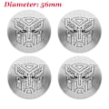 Pikkukuva 1 / 5: 4 kpl 56+60mm Coolit Autobots Logotyypin Transformers Badge Emblem Auton Pyörännavan Keskikupit Tarra Vanne Suoja Auton Muotoilutarvikkeet 56mm Silver