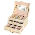 Miniatyrbillede 3 af 4: Stort smykkeskrin i flere niveauer - Beige{EE}