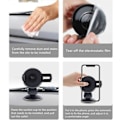 Miniatyrbillede 5 af 5: Automatisk Glat Bilholder Instrumentbræt Smartphone Holder Sugekop Mobilholder