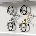 Miniatyrbillede 2 af 7: Rotérbart cykelvægbeslag, cykelophæng til garage og indendørs opbevaring, vertikalt cykelstativ holder op til 35 kg, 2-pak, sort
