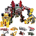 Miniatyrbillede 2 af 5: Sej 8 i 1 Oversize Devastator Transformationslegetøj Drenge Anime Krog Actionfigurer Robot Bil Teknologi Køretøjsmodel Børn AOYI H6001-8C