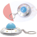 Miniatyrbild 5 av 5: Söt UFO Nyckelring LED-Lampa Flygande Tekanna Nyckelring Kreativt Rymdskeppsmodell Hänge Smycken för Barn och Vuxna, Ca. 56x34mm/2.20x1.34tum, Blå