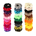 Pikkukuva 2 / 8: 36 kpl Samettisia hiuslenkkejä, hiussiteitä, hiusnauhoja Multicolor multicolor