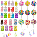 Miniatyrbillede 1 af 5: 32 stk. Blandede Gummibjørne Slik Resin Charms til DIY Armbånd Halskæder