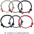 Miniatyrbillede 2 af 4: Nautisk Flettet Armbånd, 6 stk. justerbare håndlavede nautiske armbånd, unisex{sl}