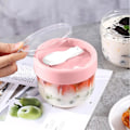 Miniatyrbild 4 av 4: Behållare för overnight oats - Overnight oats-burkar med lock, diskmaskinssäkra, 600 ml med sked