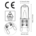 Miniatyrbild 2 av 5: 12-pack G9 Halogenlampor 33W 230V 2800K Varmvit 380lm Klar Kapsel Halogenlampor Dimbar Inget Blinkande Inget Flimmer{EE}