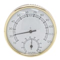 Miniatyrbillede 1 af 9: Saunatermometer til vægmontering med klar skala, fysisk induktion, rustfrit stål hygrometer