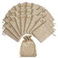Miniatyrbillede 2 af 5: 24-pak Gaveposer, Jute Poser, Små 7 x 9cm, Jute Poser, Stofposer, Små Linnedposer, Jute Poser til Smykker, Bryllup, Julefrokost