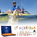 Miniatyrbild 4 av 5: Fiske Julkalender 2024 - Fiskedrag Set, Fiskeutrustning för Vuxna Män Pojkar, Fisketillbehör (24 st){EE}