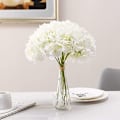 Miniatyrbillede 2 af 6: 10 stk. hvide hortensia silke blomsterhoveder pose elfenben hvid