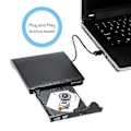 Pikkukuva 1 / 5: Ulkoinen USB 3.0 Slim DVD-RW CD-kirjoitinasema Lukija Polttaja Soittimen kannettavalle tietokoneelle