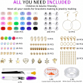 Miniatyrbillede 4 af 5: 6000 stk. Perler til Armbånd, 24 Farver Perle Armbåndssæt Farverige Flade Perler, Lerperler til Halskæder til DIY Smykker{EE]