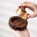 Miniatyrbillede 5 af 9: Valnød askebæger Dækket vindtæt askebæger SORT black