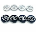 Pikkukuva 2 / 4: Toyota 4 kpl 62 mm pyörännavan koristekapselia mustalla logolla