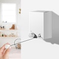 Miniatyrbillede 3 af 5: Udtrækkelig tørresnor, udvidelig tørresnor i rustfrit stål, bærbar tørrestativ 4,2 m justerbar wire, stans og vægmontering til I