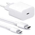 Miniatyrbillede 2 af 3: Hurtigoplader 20W til iPhone med 2 meter datakabel + opladerhoved Hvid 20W - 2 stk. todelt sæt