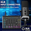 Miniatyrbillede 2 af 5: CASA Gaming Lydmixer, Streaming RGB PC Mixer med XLR-mikrofoninterface, Volume Fader, 48V Fantomstrøm{SL}
