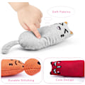 Miniatyrbild 4 av 5: 5-pack tuggsäkra kattmyntaleksaker för katter, kattmyntafyllda tecknade möss för kattungar att tugga på