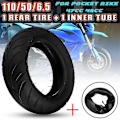 Miniatyrbillede 3 af 5: For- og bagdæk + slange 90/65/6.5 110/50/6.5 til 47cc 49cc Mini Pocket Bike{EE}