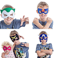 Miniatyrbild 3 av 5: Superhjälte Masker Kalasgåvor - 32-pack Filt- och Elastiska Masker för Barn