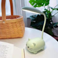 Miniatyrbillede 1 af 7: Sød Grøn Mini Kat Natlampe, USB Genopladelig, Sammenklappelig til Børneværelse GRØN{SL} Green Green
