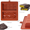 Miniatyrbillede 2 af 7: Chokoladebar Form Dyb Dubai 2,5 cm Pistacie Chokoladebar Silikone Tyk Form til Fyldt Bar, Stor Slikbar Form til Fyldning