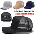 Miniatyrbild 2 av 5: Truckerkeps i mesh för dam och herr, justerbar, ventilerande snapback-keps för utomhusbruk Red