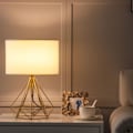Miniatyrbilde 4 av 9: Bordlampe med kabelbryter - Dekorasjon for stue - soverom, vinduskarm, metall