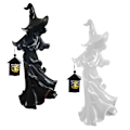Pikkukuva 2 / 5: Aave lyhtyineen Noita-aavelamppu Halloween-koristelu rekvisiitta black