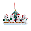 Pikkukuva 2 / 5: Joulu Pingviini Perhe Riipus Joulukuusi Koriste DIY Ripustus 4 penguins