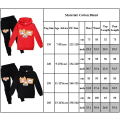 Miniatyrbild 3 av 3: Barn LANKYBOX Tryck Hoodie + Byxor Huvtröja Träningsdräkt pink 130cm