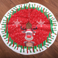 Miniatyrbilde 2 av 2: Juletre Gulvteppe Dekor Matte Jul Hjem Høytidsfest deer