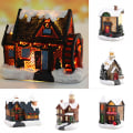 Miniatyrbild 1 av 3: Ljusstark LED Mini Byhus Juldekoration Julpynt C